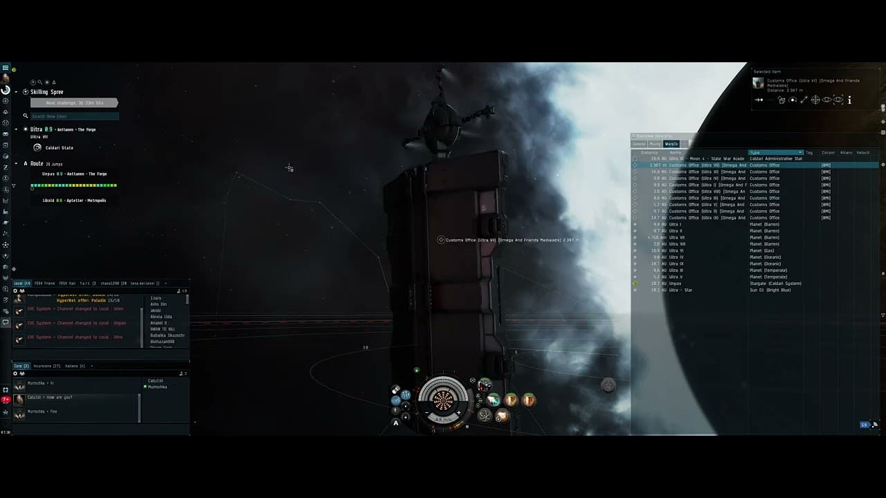 EVE Online - FOSV - B1/V2 - Quick Menu Overview