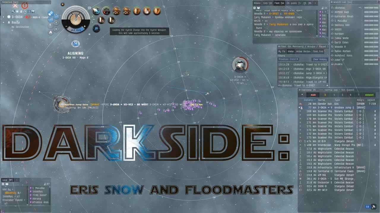 Eve Online. Darkside and Eris Snow, who don't know nothing...